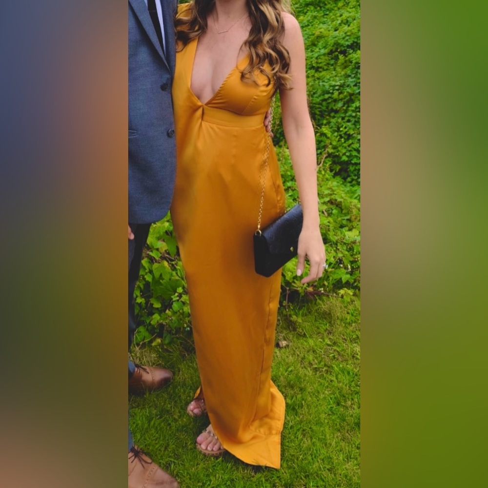 PrettyLittleThing Mustard dress fits like size 2